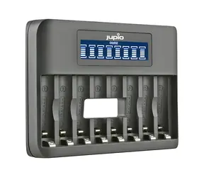 JUPIO Octo Battery Charger LCD / Nabíječka baterií / USB / 1-8x AA/AAA