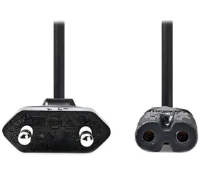 Nedis napájecí kabel Euro - IEC-320-C7 černý / Napájecí kabel / přímý / 1 m