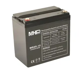MHPower MS55-12 / Olověný akumulátor / VRLA AGM / 12V / 55Ah
