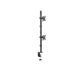 Digitus DA-90438 černá / Držák 2 monitorů / do 32 palců / VESA 75x75, 100x100 / nosnost 2x8 kg