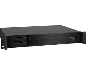 Inter-Tech 1.5U-1528L černá / Skříň / Rack 1,5U / Mini-ITX / hot-swap 2x 2,5"-3,5"