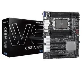 ASRock C621A WS / Základní deska / LGA 3647 / C621 / 2x CPU / DDR4 256GB / 10x SATA / ATX