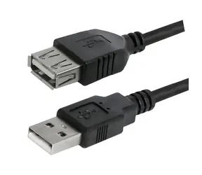 Logo / Prodlužovací kabel USB-A / USB 2.0 / 3 m / černá