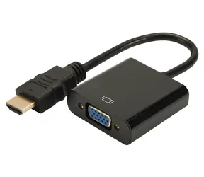 Digitus DA-70461 černá / Převodník HDMI na VGA / audio výstup 3,5 mm / Full HD, UXGA