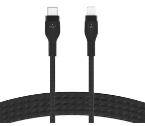 Belkin Flex CAA011bt2MBK černá / Kabel USB-C na Lightning / 2 m / 15W / MFi certifikace