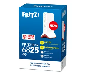 AVM FRITZ!Box 6825 / 4G LTE Router / Wi-Fi 6 (802.11ax) / 1x LAN / NanoSIM