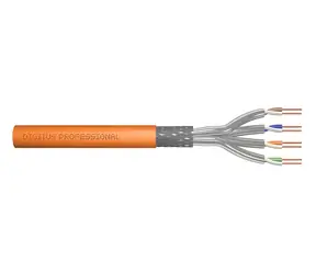 Digitus CAT 7 S/FTP oranžový / Instalační kabel / 25 m / AWG 23/1 / LSZH / Dca / 1200 MHz