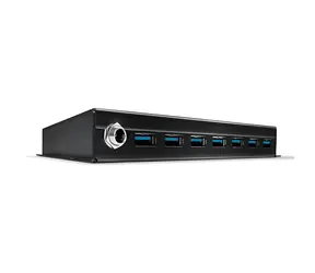 Lindy USB 3.0 Hub 7 portů kov černá / USB hub / kabel 0,8 m / 0-65 °C