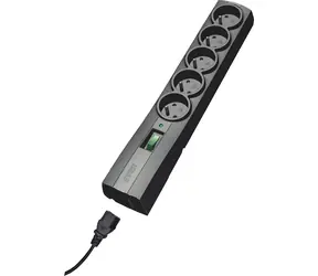 Ever Variant černá / Prodlužovací kabel s přepěťovou ochranou / 5 zásuvek / 2 m