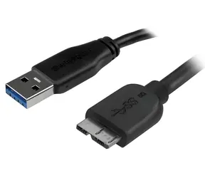 StarTech USB-A na Micro-USB B Slim černá / Kabel / 2 m / USB 3.0 / 5 Gbit/s