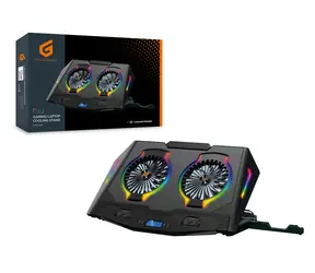 Conceptronic THYIA02B ERGO / Chladicí podložka pod notebook / pro 17" notebook / knoflíkové ovládání / USB