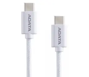 ADATA CACC-100PN-WH bílá / Kabel / USB-C - USB-C / PD 100 W / 1 m