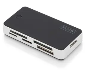 Digitus DA-70330-1 černá/stříbrná / Čtečka paměťových karet / USB 3.0 / CF/SD/SDHC/MMC/MS/xD/microSD