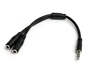 StarTech adaptér headset 3,5 mm na 2x 3,5 mm černá / Adaptér / 0,2 m