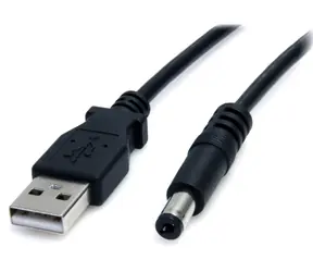 StarTech napájecí kabel USB - Type M barrel černá / Napájecí kabel / 2 m
