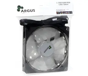 Inter-Tech Argus L-12025 černá / Ventilátor / 120 mm / RGB / 1500 RPM / 30 dB / 4-pin PWM