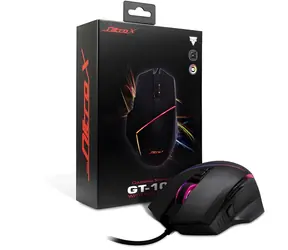 Inter-Tech Nitrox GT-100 RGB černá / Herní myš / 6400 DPI / 7 tlačítek / RGB / USB