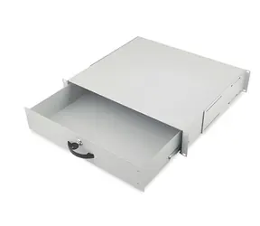 Digitus DN-19 KEY-2U šedá / Zásobník na dokumenty / 2U / Uzamykatelný / pro 19" rozvaděče