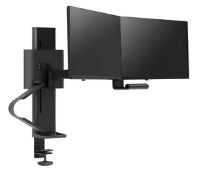 Ergotron Trace černá / Rameno pro 2 monitory / VESA 75x75 a 100x100 / nosnost 9,8 kg / výškově nastavitelné 279 mm