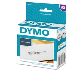 Dymo Papírové štítky 89×28 mm bílé / Adresní štítky / 130 ks