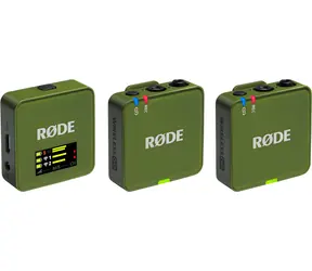 Rode Wireless GO Gen 3 tmavě zelená / Bezdrátový mikrofonní systém / 2x vysílač a 1x přijímač / 3.5mm jack / USB-C