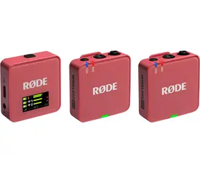 Rode Wireless GO Gen 3 růžová / bezdrátový mikrofonní systém / 2x vysílač a 1x přijímač / 3.5mm jack / USB-C