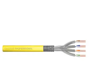 Digitus DK-1743-A-VH-1 žlutý / Instalační kabel / Cat.7a S/FTP / 100 m / AWG 22/1 / LSZH