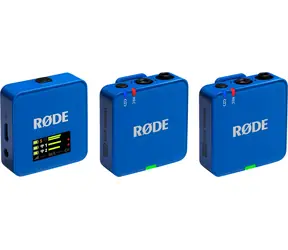 Rode Wireless GO Gen 3 kobaltově modrá / bezdrátový mikrofonní systém / 2x vysílač a 1x přijímač / 3.5mm jack / USB-C