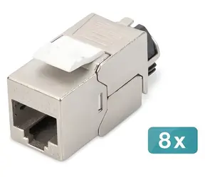 Digitus DN-93617-8 / Keystone modul CAT.6A / stíněný / 8 ks / stříbrná / LSA