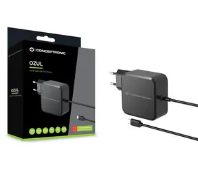 Conceptronic OZUL05BE černá / USB-C nabíjecí adaptér / 100 W / USB-PD / kabel 1,8 m