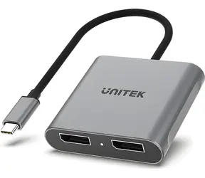 Unitek Adaptér USB-C na 2x DisplayPort 1.4 / Adaptér / 8K 60Hz / MST