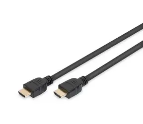 Digitus HDMI kabel Ultra High Speed s Ethernetem 5 m černý / Kabel HDMI / UHD 8K 60Hz / HDMI 2.1 / zlacené konektory