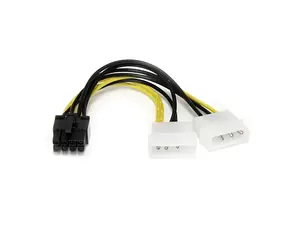 StarTech Redukce LP4 (Molex) - PCIe 8pin / Redukce / 15 cm / černá
