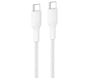 Belkin CAB025hq2MWH USB-C na USB-C bílá / Kabel / opletený / 240W / 2m