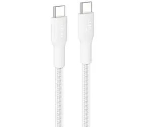 Belkin CAB025hq3MWH bílá / Kabel USB-C - USB-C / 240W / 3m / opletený