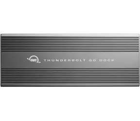 OWC Thunderbolt Go Dock stříbrná / Dokovací stanice / 2x Thunderbolt 4 / USB-C / SD čtečka / 90W PD