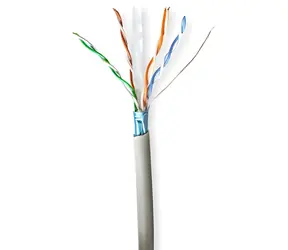 Nedis CAT6 šedá / Síťový kabel v roli / F/UTP / CCS / 50 m / PVC / Box