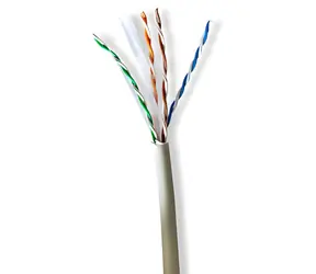 Nedis Cat6 šedá / Instalační kabel / U/UTP / Stranded / čistá měď / 305 m / LSZH