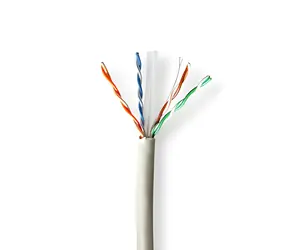 Nedis Instalační kabel CAT6 U/UTP 100 m šedá / Instalační kabel / Čistá měď / LSZH / Kulatý