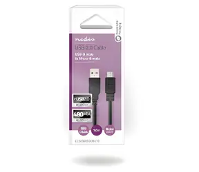 Nedis USB 2.0 kabel černá / Kabel / USB-A - Micro-B / 480 Mbps / 1 m