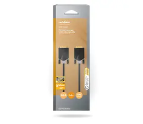 Nedis DVI-D 24+1 antracit / Kabel / Zástrčka-Zástrčka / 3 m / 2560x1600 / pozlacené konektory