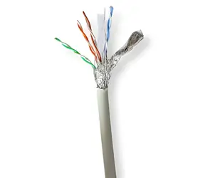 Nedis Cat6 šedá / Instalační kabel / S/FTP / Stranded / čistá měď / 305 m / LSZH