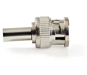 Nedis BNC konektor stříbrná / Konektor / Zástrčka, přímý / Krimpovací, 50 Ohm / 25 ks