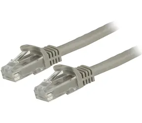 StarTech CAT6 šedá / Síťový kabel UTP / 1,5 m / Snagless / PoE