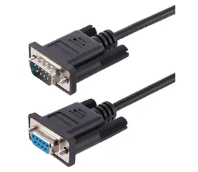 StarTech RS232 null modem kabel černá / Sériový kabel / DB-9 - DB-9 / křížený / 3 m