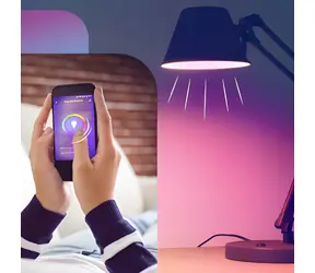 Alecto SMART-BULB10 / Chytrá LED žárovka / E27 / RGB+W / Wi-Fi / stmívatelná