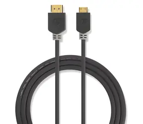 Nedis High Speed HDMI - HDMI Mini kabel 2 m antracit / Kabel HDMI / 4K 60Hz / 18 Gbps / Ethernet