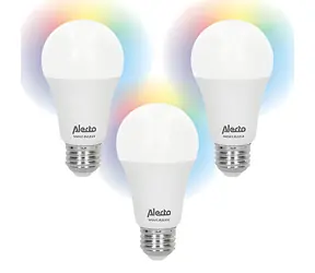 Alecto SMART-BULB10 3 ks / Chytrá LED žárovka / E27 / RGB / Wi-Fi / 2700 K