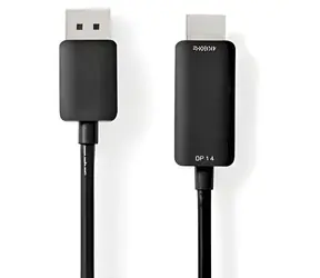 Nedis DisplayPort-HDMI kabel černá / Kabel DisplayPort na HDMI / 4K 60Hz / Poniklované konektory / 2 m