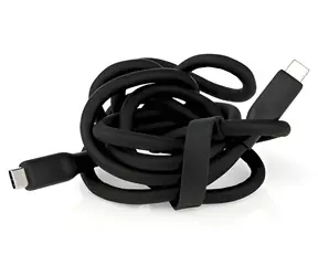 Nedis USB-C - USB-C černá / Kabel / Silikonový / USB 3.2 Gen 1 / 60 W / 5 Gbps / 4K 60Hz / 1,5 m